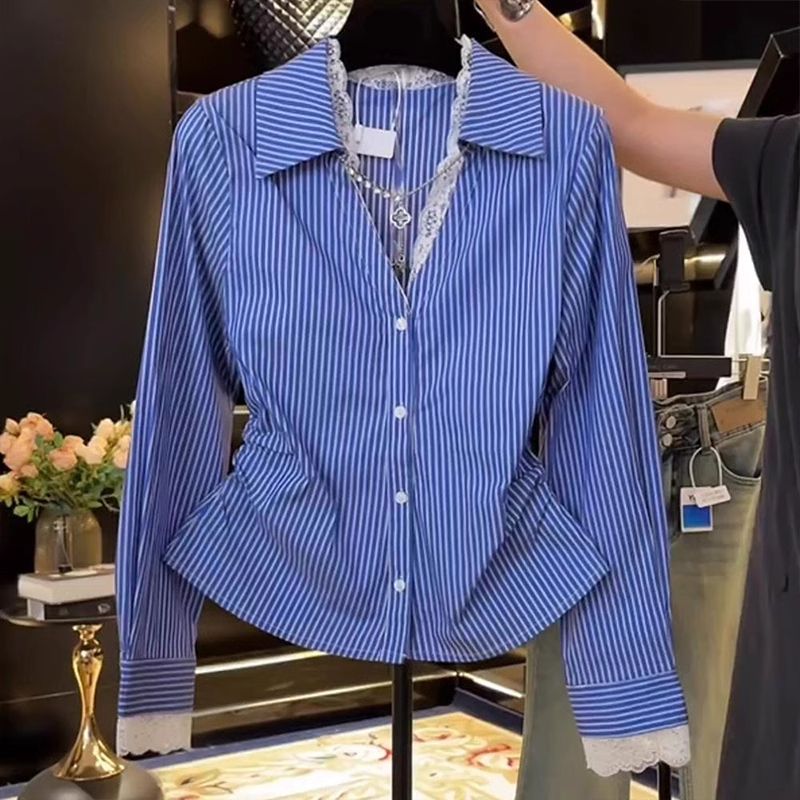 Summer Clothing Trends For Women - 우아한 레이스 패치 워크 Pleated 슬림