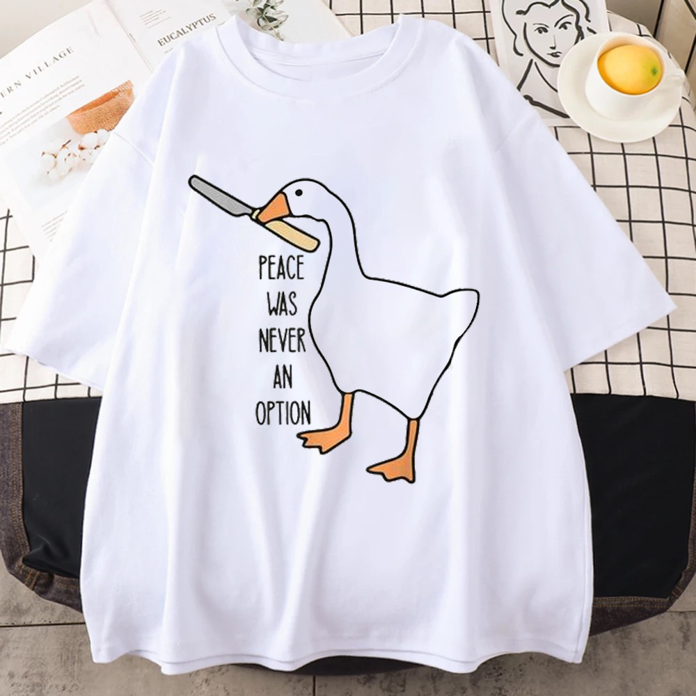 Summer Clothing Options - 거위 평화가 남녀공용 여름 티셔츠, 캐쥬얼