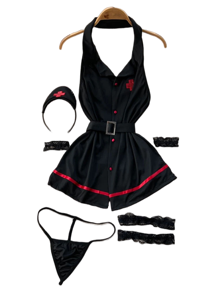 Summer Clothing Ladies - 에로틱 패션 섹시 홀터 란제리 드레스