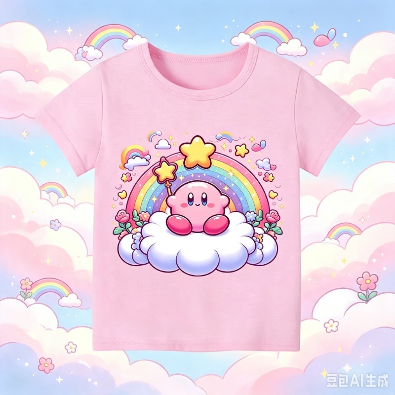 Summer Games Clothing - 2026 커비 여름 반팔 티셔츠 귀여운