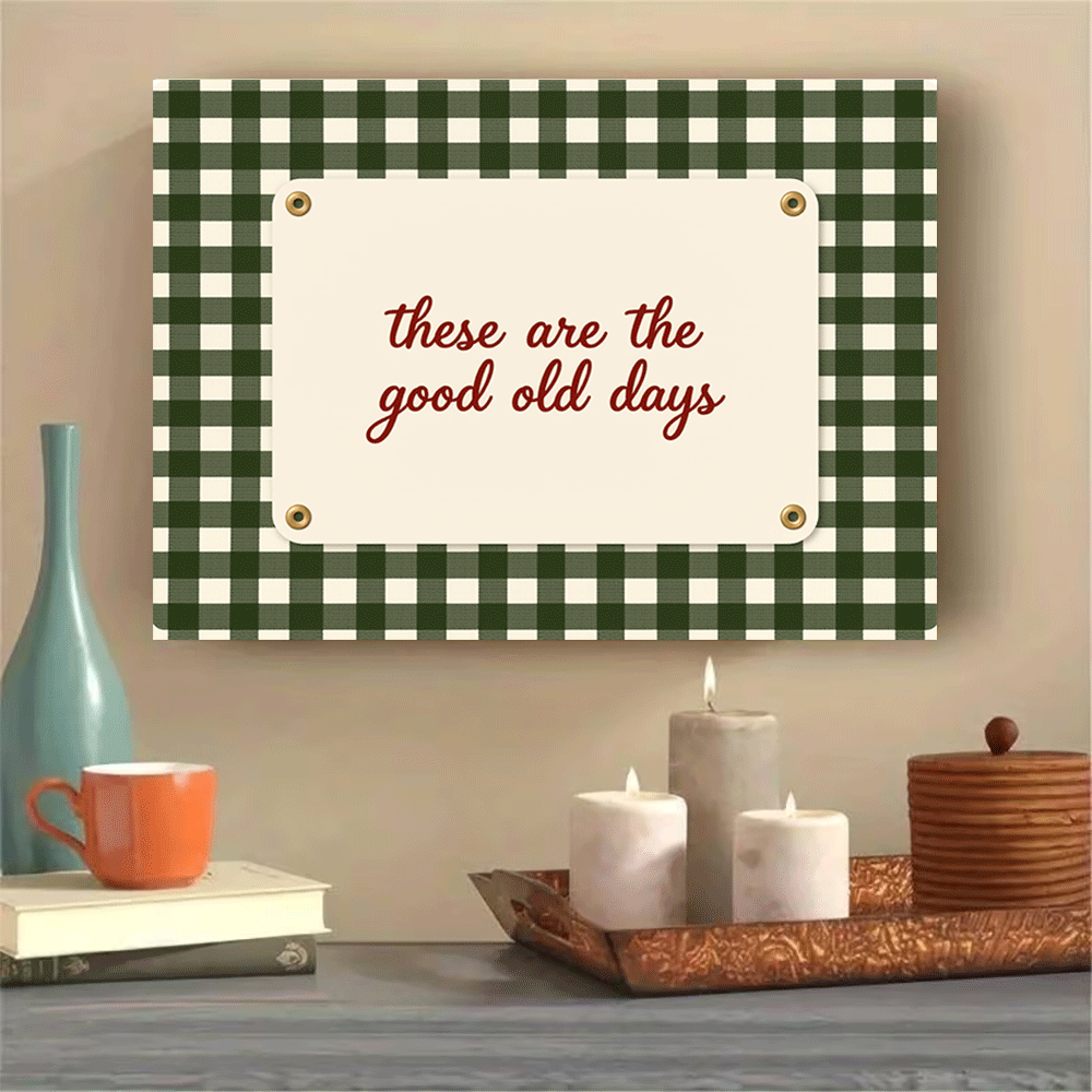 Summer Quotes - 1PC-캔버스 포스터 프레임 없는 레트로 체크무늬