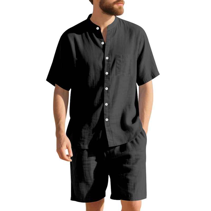 여름 남성 린넨 루즈핏 수트 비치 반팔 셔츠 반바지 세 - Summer Clothing Men Linen 리뷰 및 가격
