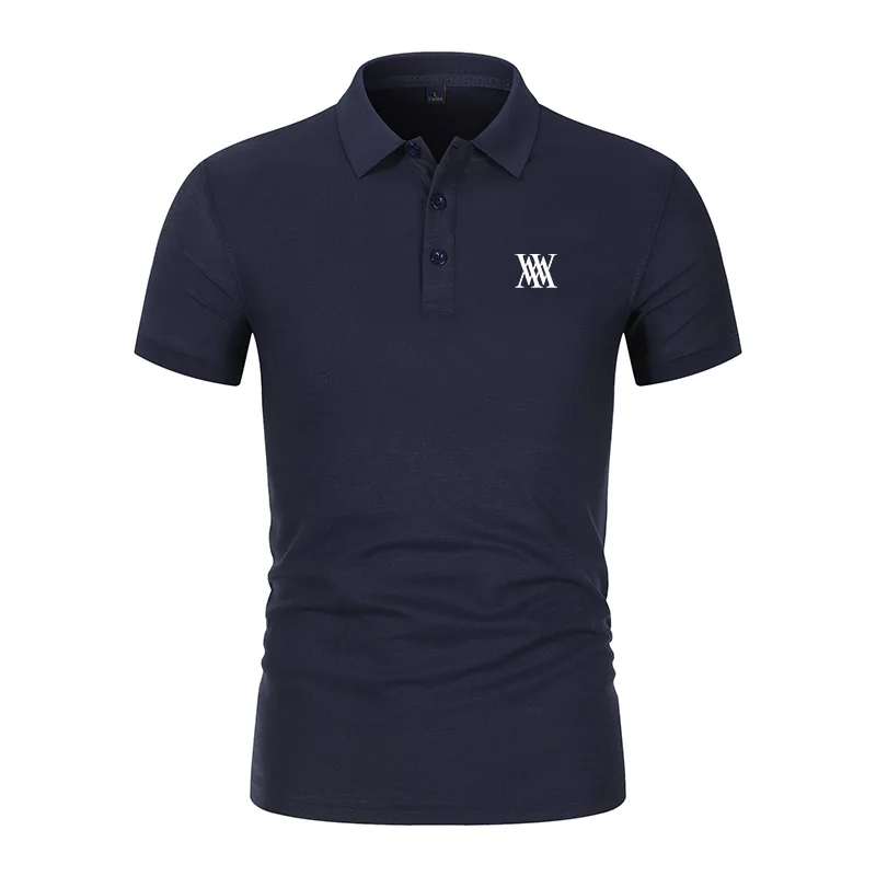 남성용 골프 티셔츠 비즈니스 캐주얼 반팔 폴로 칼라,  - Summer Golf Clothing 리뷰 및 가격