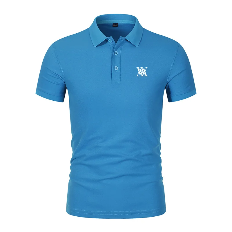 남성용 골프 티셔츠 비즈니스 캐주얼 반팔 폴로 칼라,  - Summer Golf Clothing 리뷰 및 가격