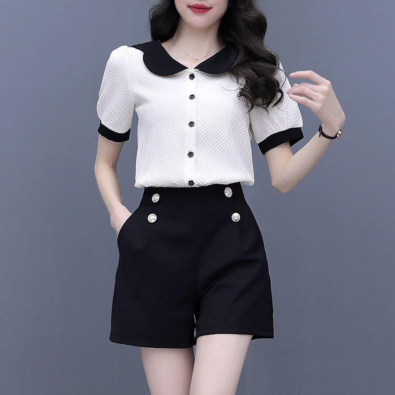 여성용 배색 버튼 반바지 세트 2피스 트렌드 2025  - Summer Clothing Trends For Women 리뷰 및 가격
