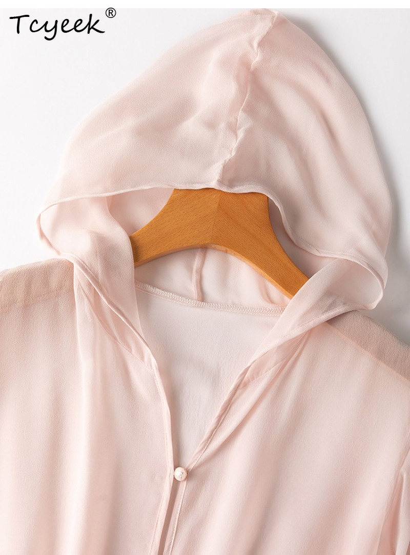 Tcyeek 100% 리얼 멀버리 실크 여성 탑 202 - Summer Clothing 리뷰 및 가격