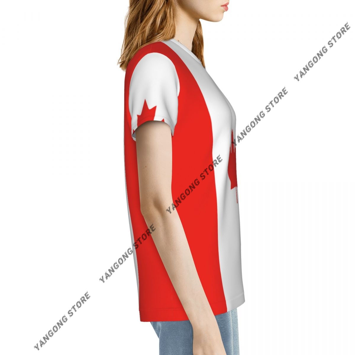여성 티셔츠 캐나다 캐나다 국기 Tshirt 여성 캐주 - Summer Clothing Women Canada 리뷰 및 가격