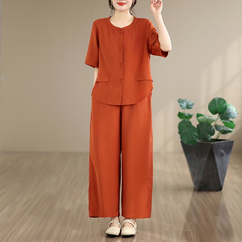 새로운 여름 코튼 린넨 루즈핏 유행 와이드 레그 팬츠  - Summer Clothing For Women Over 60 리뷰 및 가격