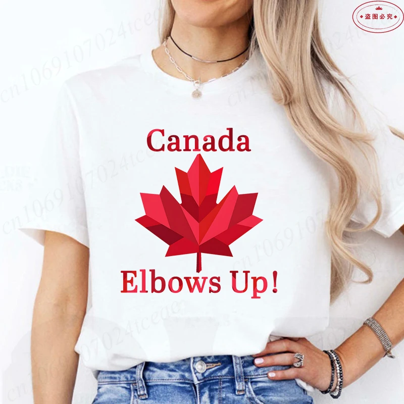 Elbows Up 캐나다 여성 티셔츠 재미 있은 레트로 - Summer Clothing Women Canada 리뷰 및 가격