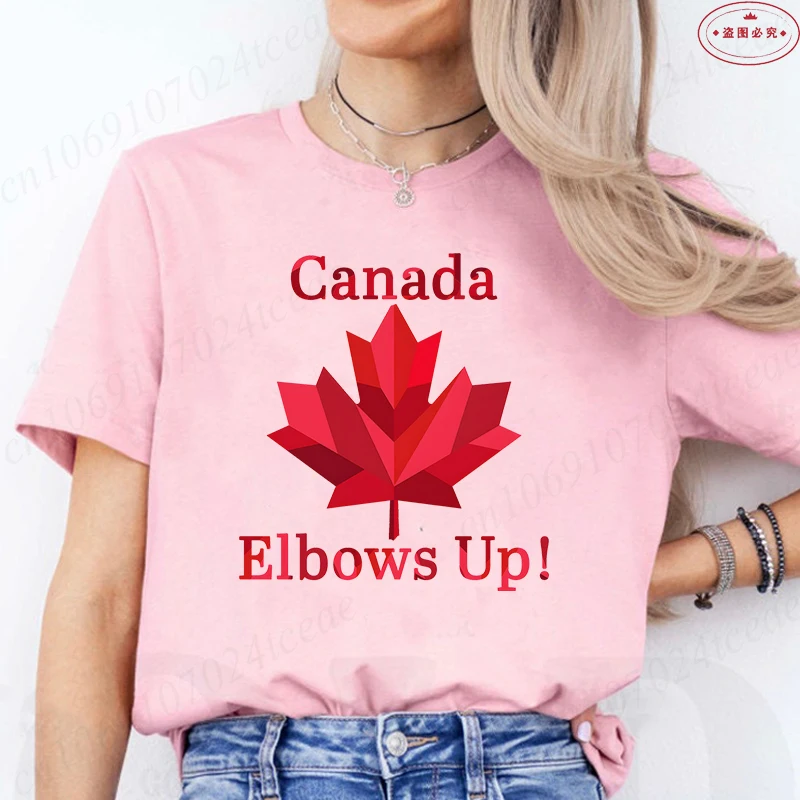 Elbows Up 캐나다 여성 티셔츠 재미 있은 레트로 - Summer Clothing Women Canada 리뷰 및 가격