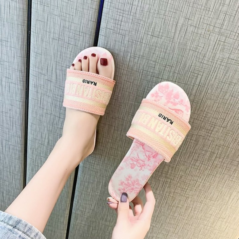 여성 패션 플랫 슬리퍼 여름 신상 라운드 헤드 오픈 토 - Summer Quotes 리뷰 및 가격