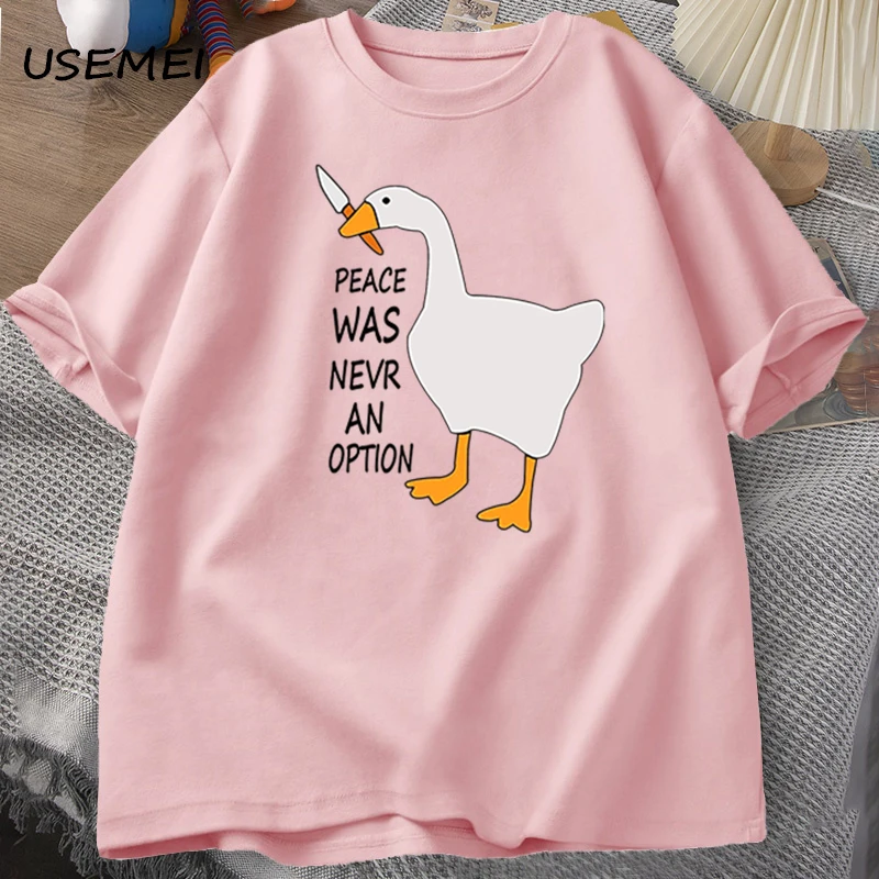 구스 피스 워즈 네버 앤 어 옵션 티셔츠 남녀 여름 코 - Summer Clothing Options 리뷰 및 가격
